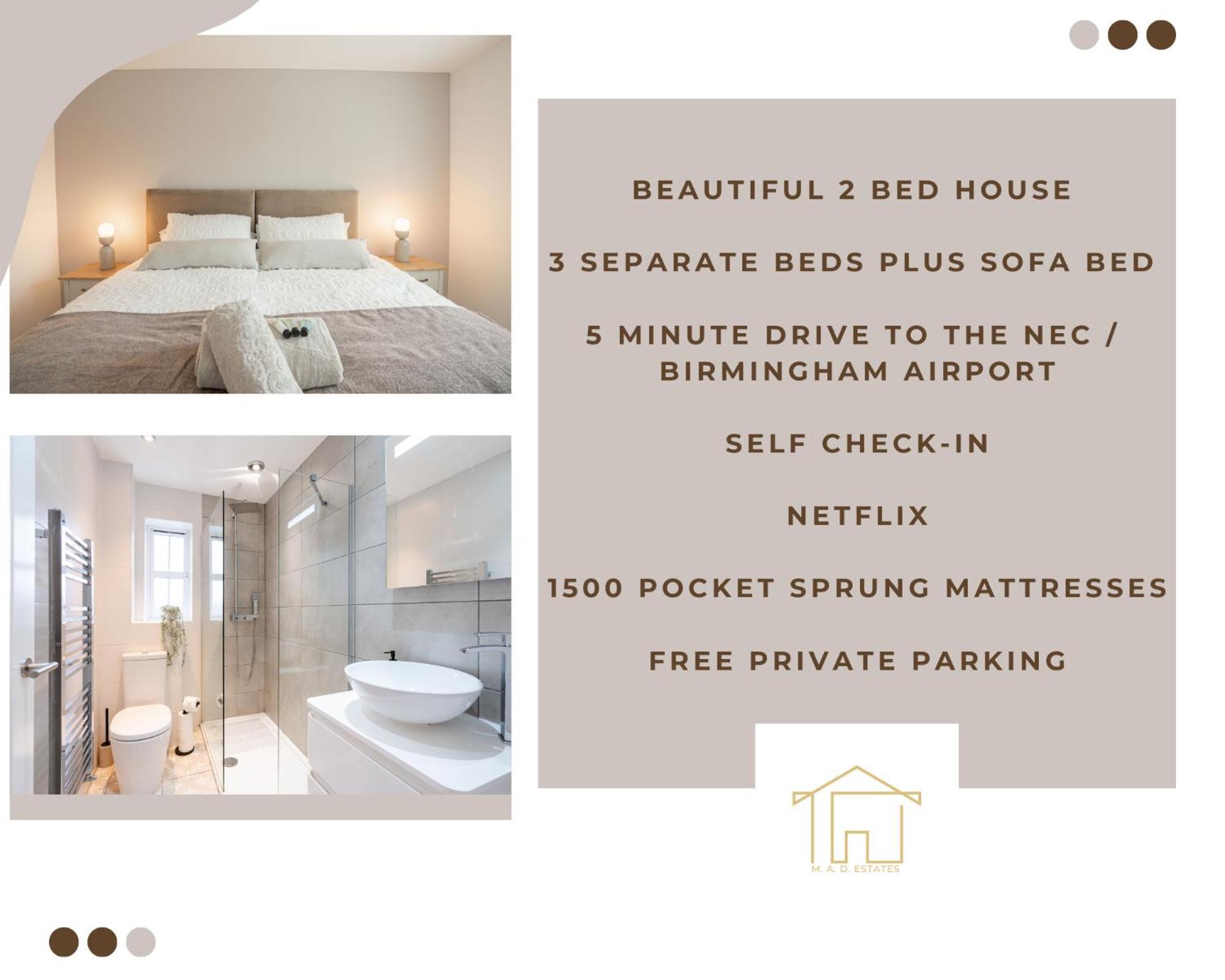 Stunning Abode 5 Min From Nec & Bhx, Pets Allowed Marston Green Esterno foto